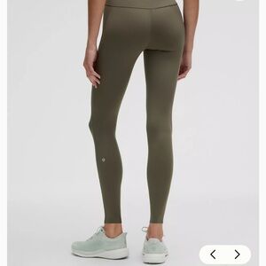 Lululemon Base Pace High Rise 25” Leggings in Olive Green - Size 2